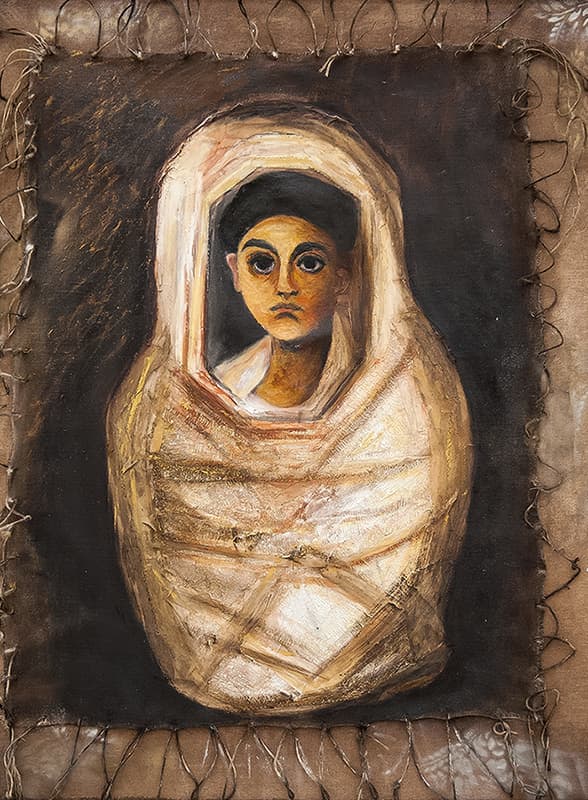 A painting of a figure.